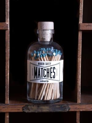Apothecary Vintage Fireplace Teal Matches - Be Made