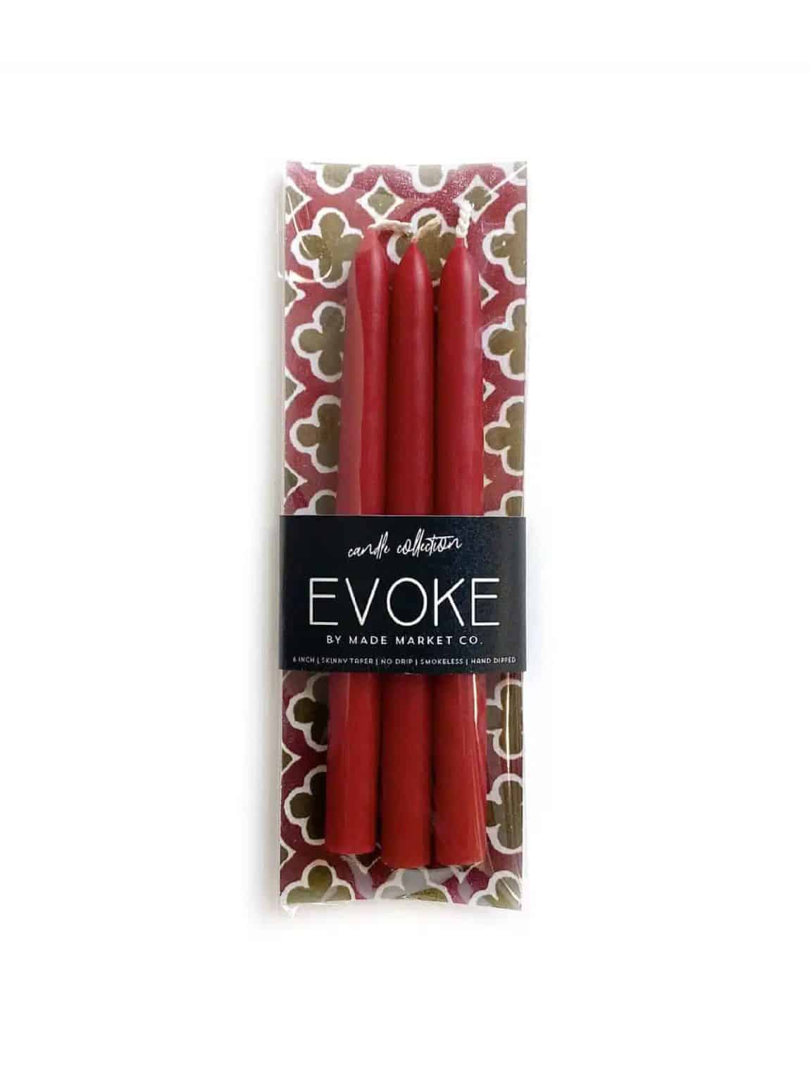 Skinny Taper Candles Fiery Made Market Co.