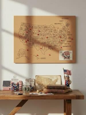 Corkboard Map USA