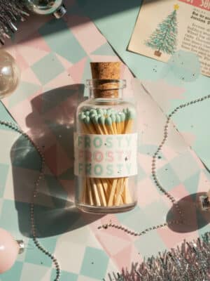 Mini Apothecary Christmas Frosty Mint Matches